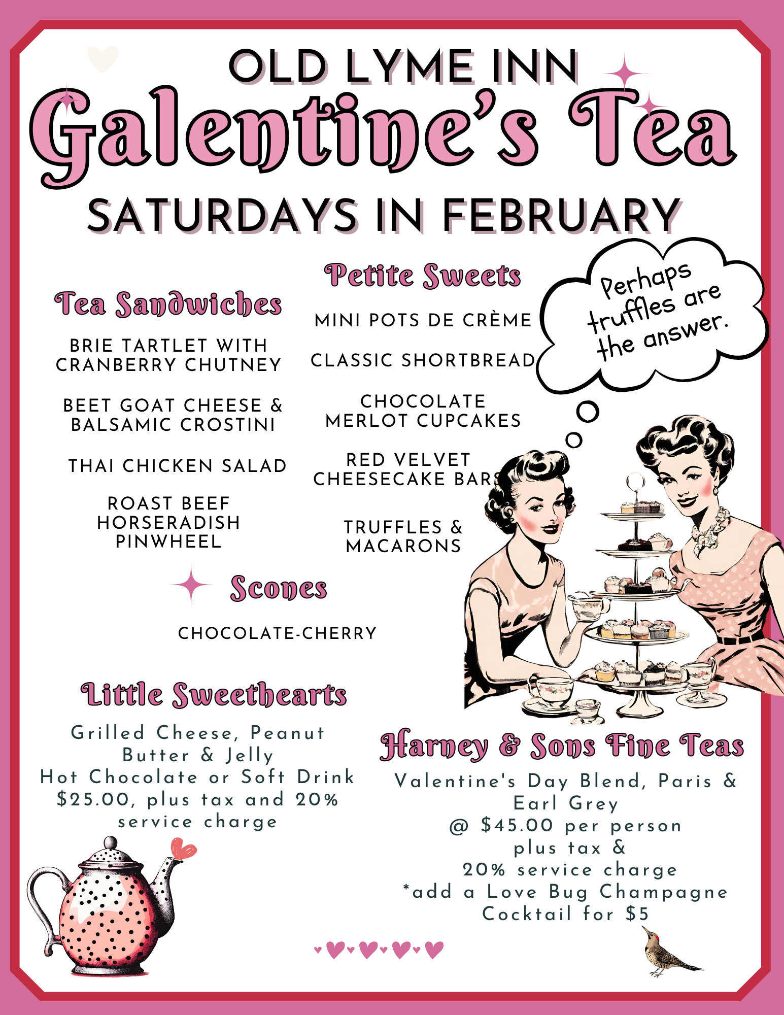 galentines tea menu 2025